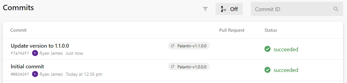 Created Git tag